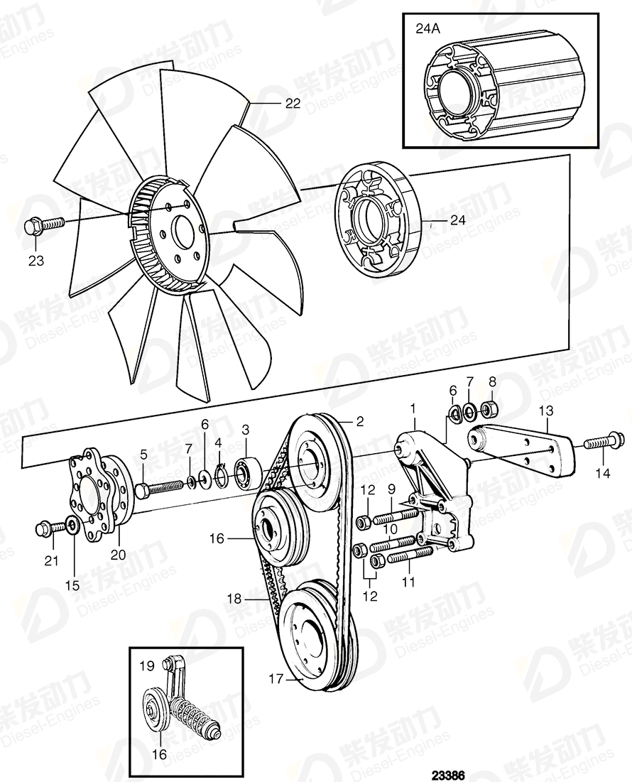 VOLVO Spacer 3830951 Drawing